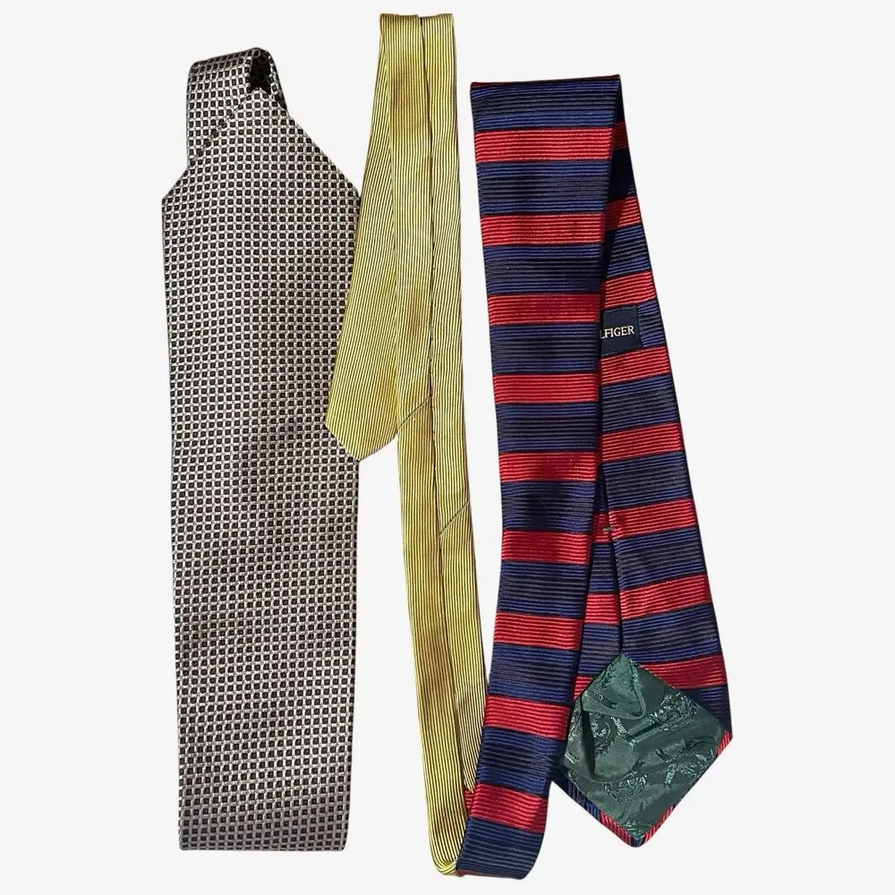 Lot of 2 ties Brooks Bros Hilfiger silk